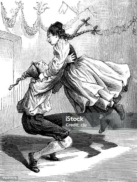 Dancing Couple At Carnival Stock Illustration - Download Image Now - 1877, 19th Century, 2018