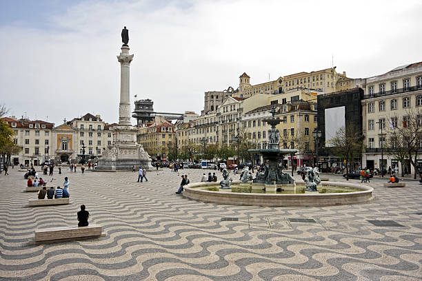 istock Square in Lisbon Portugal 91691262