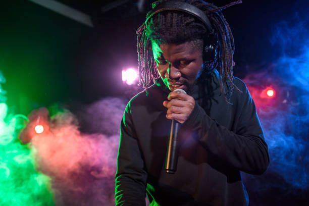 istock DJ in headphones with microphone 916913384