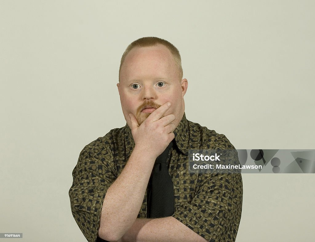 Thinking  Down Syndrome Stock Photo