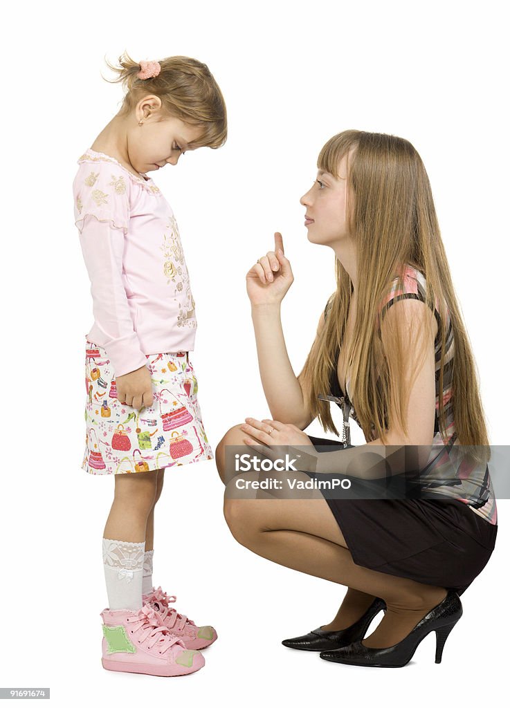 Jovem Adulto swearing menina - Foto de stock de Fundo Branco royalty-free