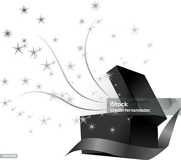 Scatola Regalo Nero - Immagini vettoriali stock e altre immagini di A forma di stella - A forma di stella, Colore nero, Composizione orizzontale