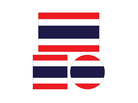 vector illustration of Thailand flag