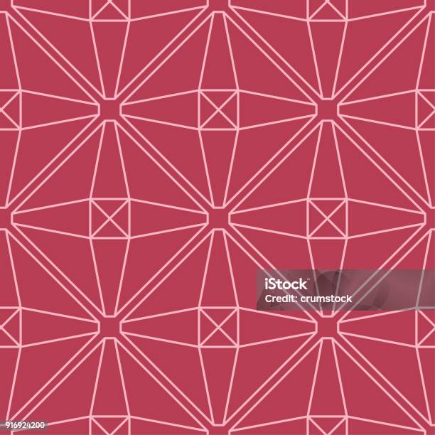 Red Geometric Print Seamless Pattern Stock Illustration - Download ...