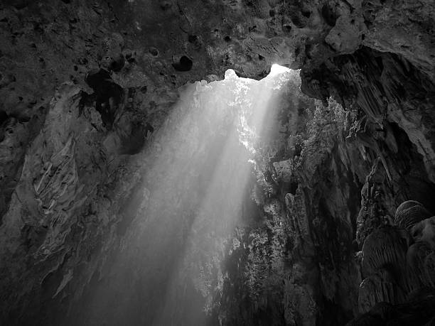 Cave luz - fotografia de stock