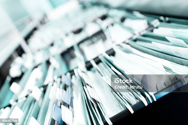 Piles Of Files Stock Photo - Download Image Now - Filing Cabinet, Document, File Folder