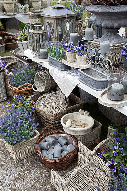 Lavender village shop stock photo