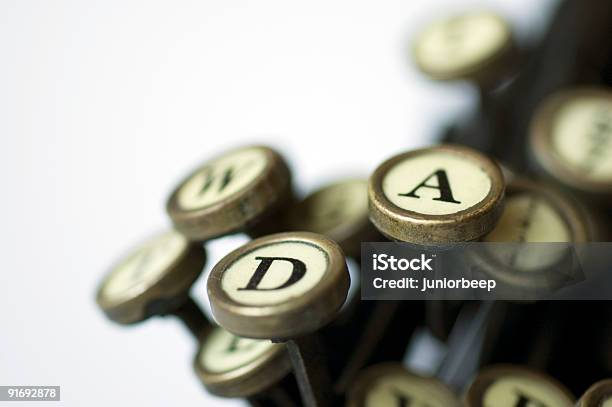 Old Typewriter Keys Stock Photo - Download Image Now - Abstract, Aging Process, Antique