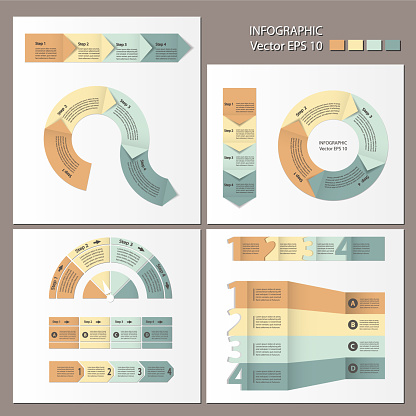 Process Chart Module Infographic Set Stock Illustration - Download ...