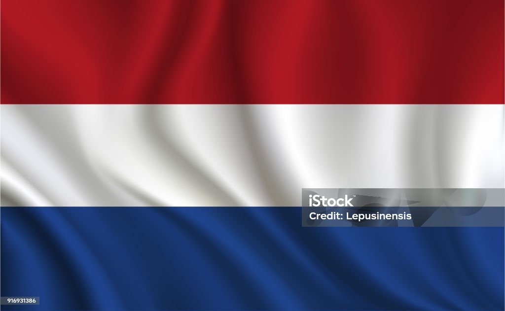 Netherlands flag background Dutch Flag stock vector