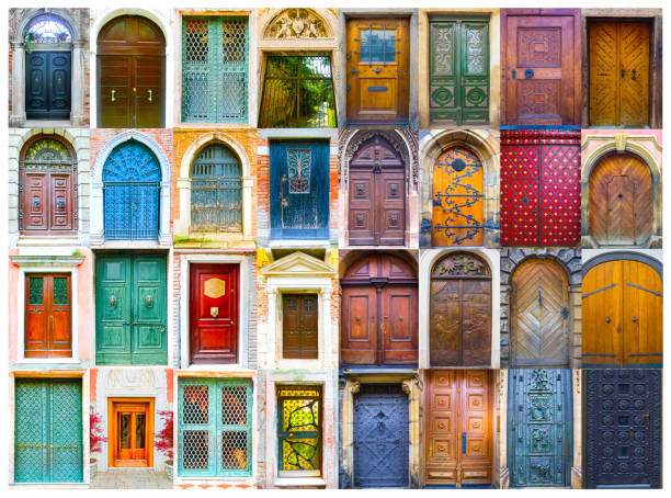 istock Collage of medieval front doors 916932180