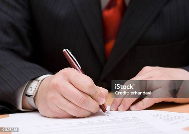 Signing The Contract Stock Photo - Download Image Now - Adult, Agreement, Arrangement