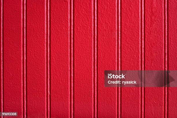 Red Wainscot Wall Board Stock Photo - Download Image Now - Backgrounds, Baseboard, Carpentry