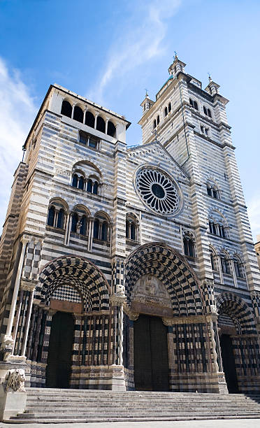 istock Old cathedral in Genoa Italy 91693502