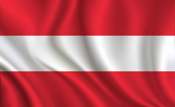 オーストリアの旗の背景 - austrian flag点のイラスト素材／クリップアート素材／マンガ素材／アイコン素材