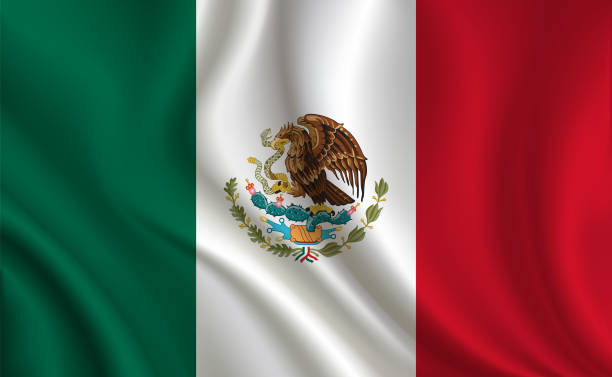 meksyk flaga tło - mexican flag stock illustrations