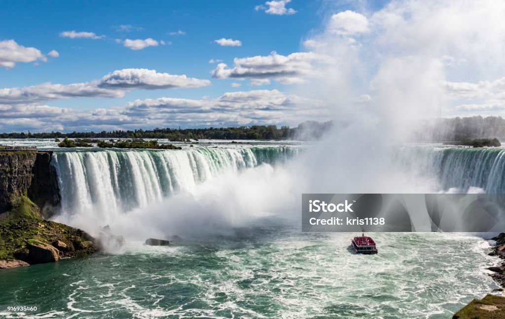 Niagara Falls Horseshoe Falls seen from the Canadian side of Niagara Falls Niagara Falls Stock Photo