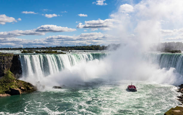 Niagara Falls Horseshoe Falls seen from the Canadian side of Niagara Falls kruis stock pictures, royalty-free photos & images
