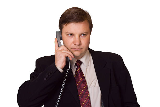 istock Businessman with phone 91693725