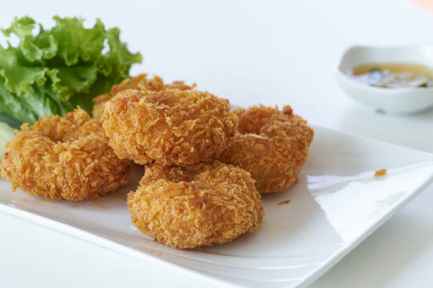 istock fried shrimp with flour pancake on plate in restaurant 916938598