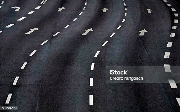 Road Marking Hamburg Stock Photo - Download Image Now - Arrow Symbol, Black Color, Color Image