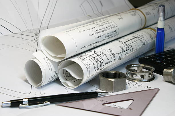 미캐니컬 엔지니어 - drawing compass machine part engineering plan 뉴스 사진 이미지