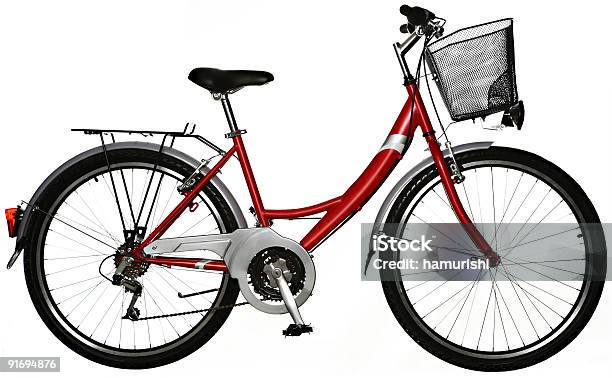 Isolado De Bicicleta - Fotografias de stock e mais imagens de Bicicleta - Bicicleta, Fundo Branco, Cesto