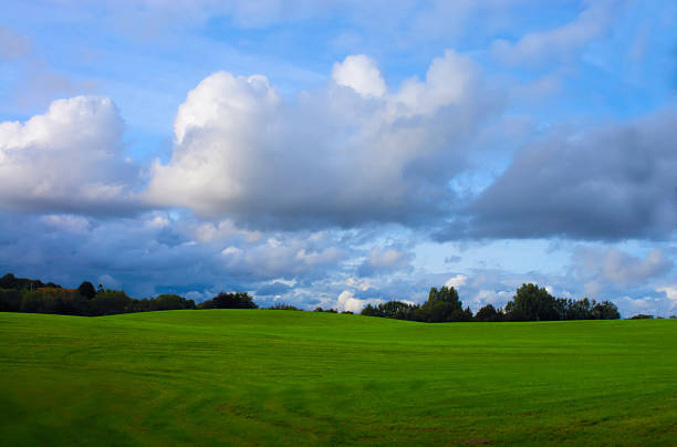 stormy vista with dramatic sky stock photo