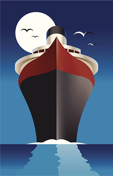 круизное судно пассажирский лайнер - cruise passenger ship nautical vessel vacations stock illustrations
