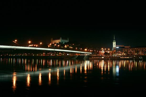 istock Bratislava at night, view from Petrzalka district 91695475