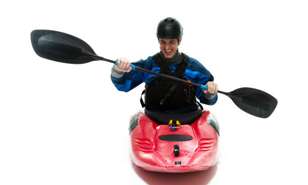 istock Male Kayaker isolated on white 916955296