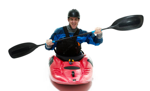 istock Male Kayaker isolated on white 916955350