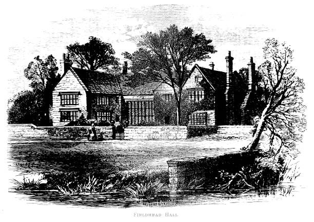 istock Victorian story illustration;Fieldhead Hall from Charlotte Bronte's Shirley based on Oakwell Hall Yorkshire 1878. 916955654