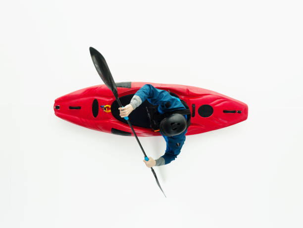 istock High angle view of male kayaker 916956040