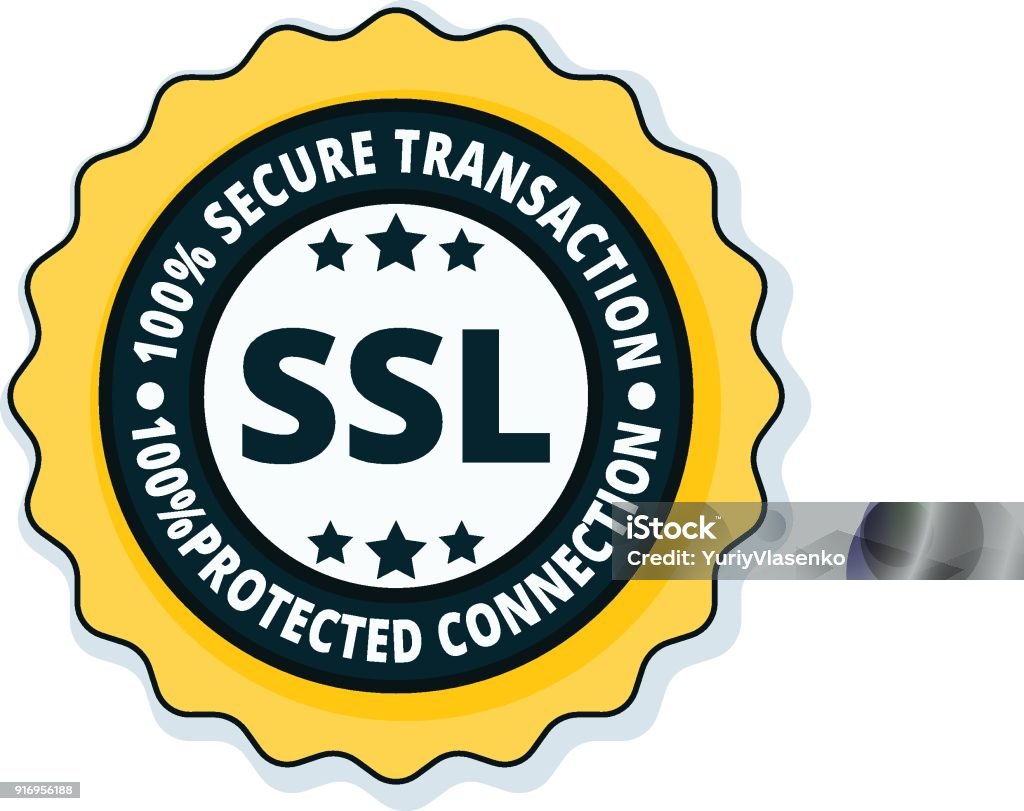 SSL Secure label illustration Accessibility stock vector