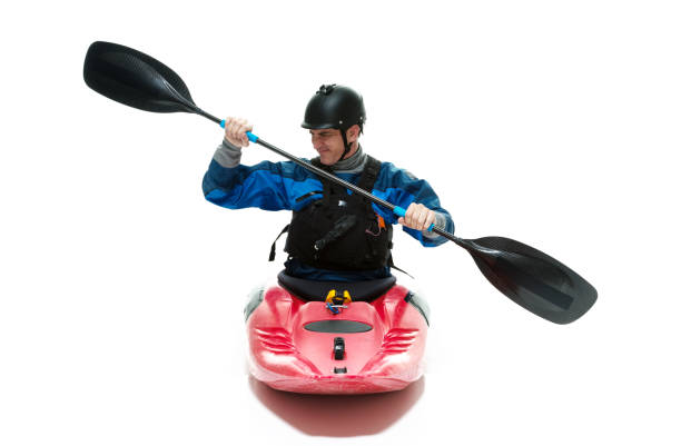 istock Male Kayaker isolated on white 916958504