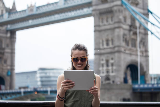 istock Tourist taking selfie in London 916958862