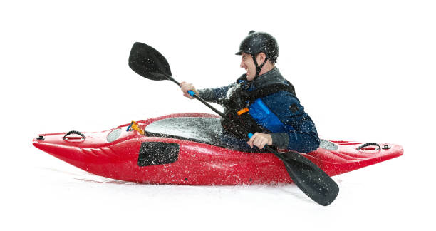 istock Male Kayaker isolated on white 916962520