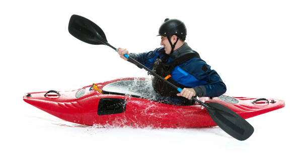 istock Male Kayaker isolated on white 916962700