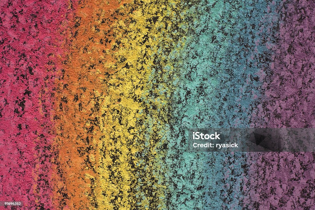 Rainbow tiza en primer plano - Foto de stock de Arte libre de derechos