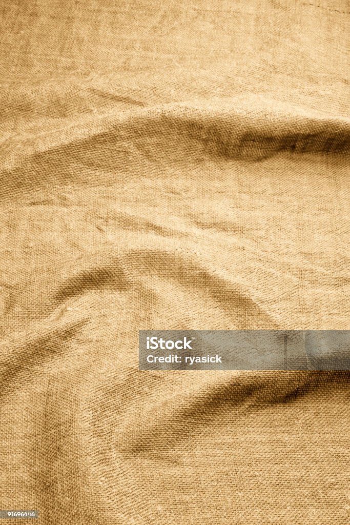 Sackleinwand mit wellenförmigen Folds - Lizenzfrei Biegung Stock-Foto