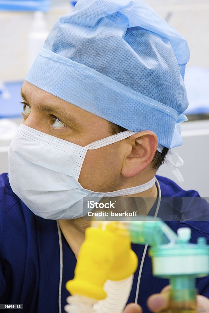 look der anesthesiologist - Lizenzfrei Anästhesist Stock-Foto