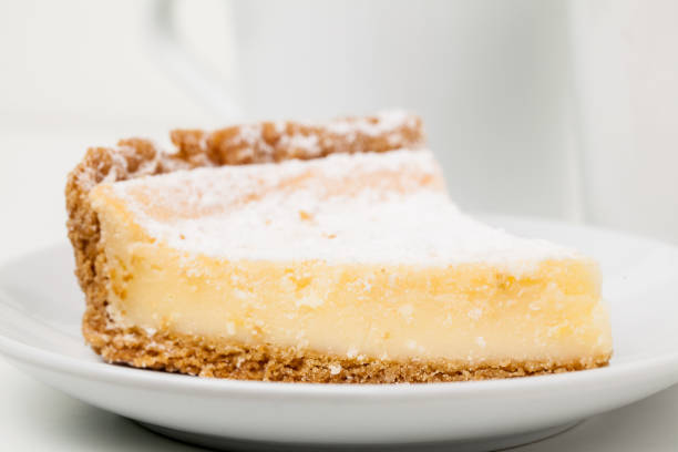 istock Piece of cheesecake on white 916965568