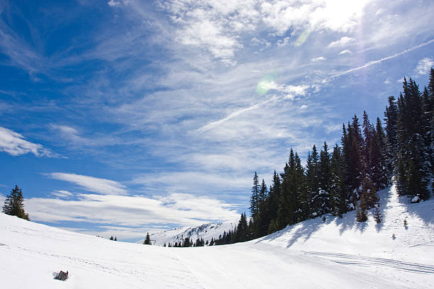 istock Snowy mountain winter landscape 91697012