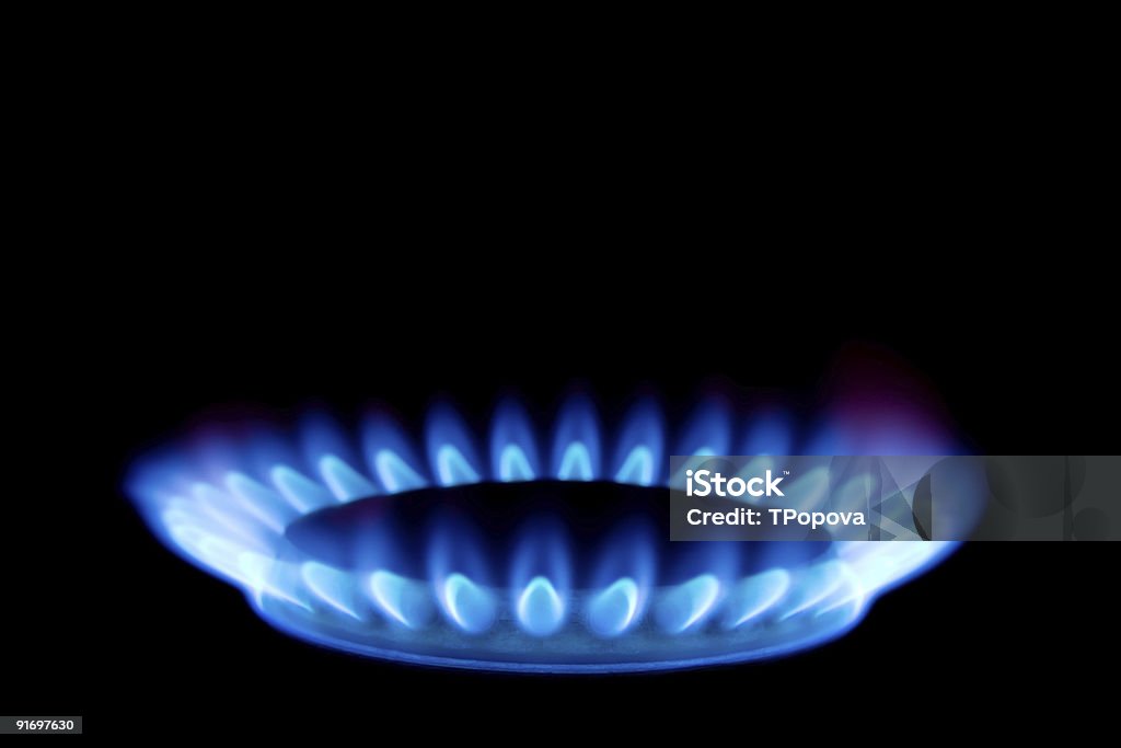 Flame of gas  Camping Stove Stock Photo