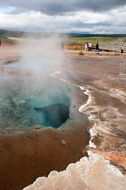 Old geyser stock photo