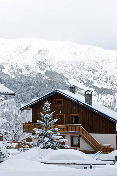 istock Ski resort after snow storm 91697693