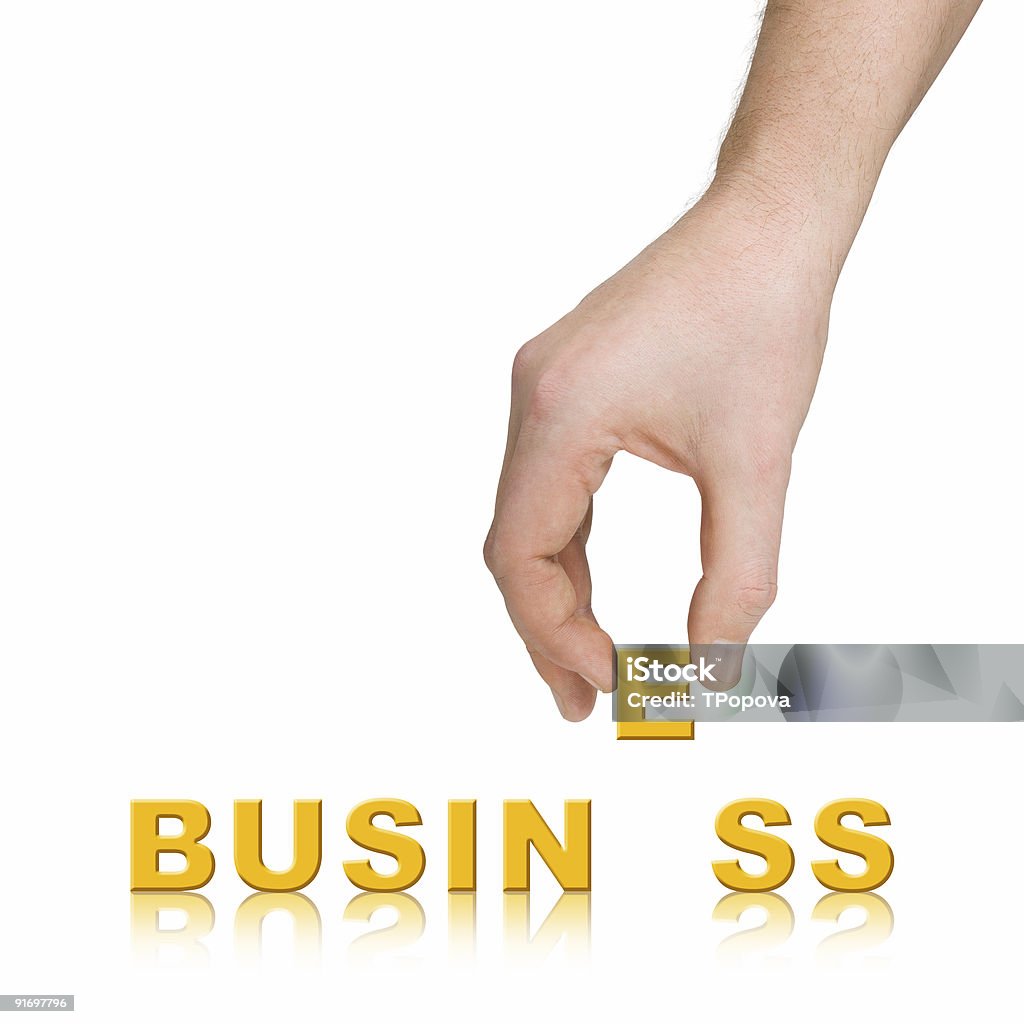 Hand and word Business  A Helping Hand Stock Photo