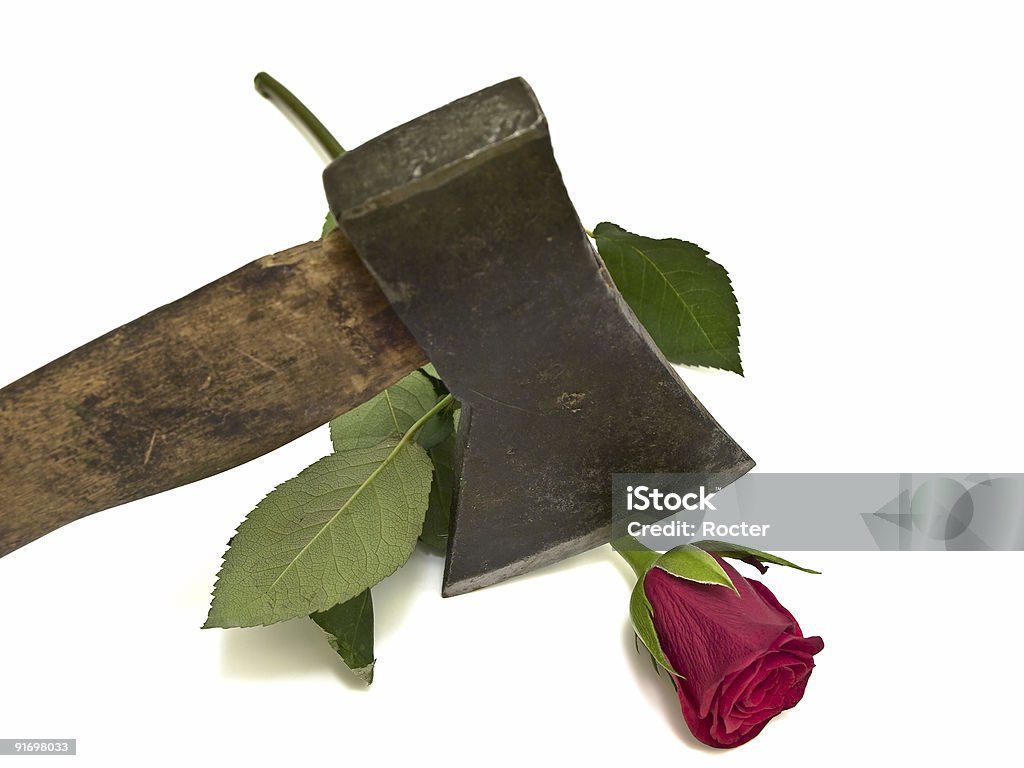 rose e ascia - Foto stock royalty-free di Affilato