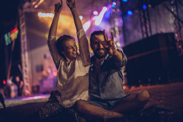 istock Beautiful couple on concert 916983236